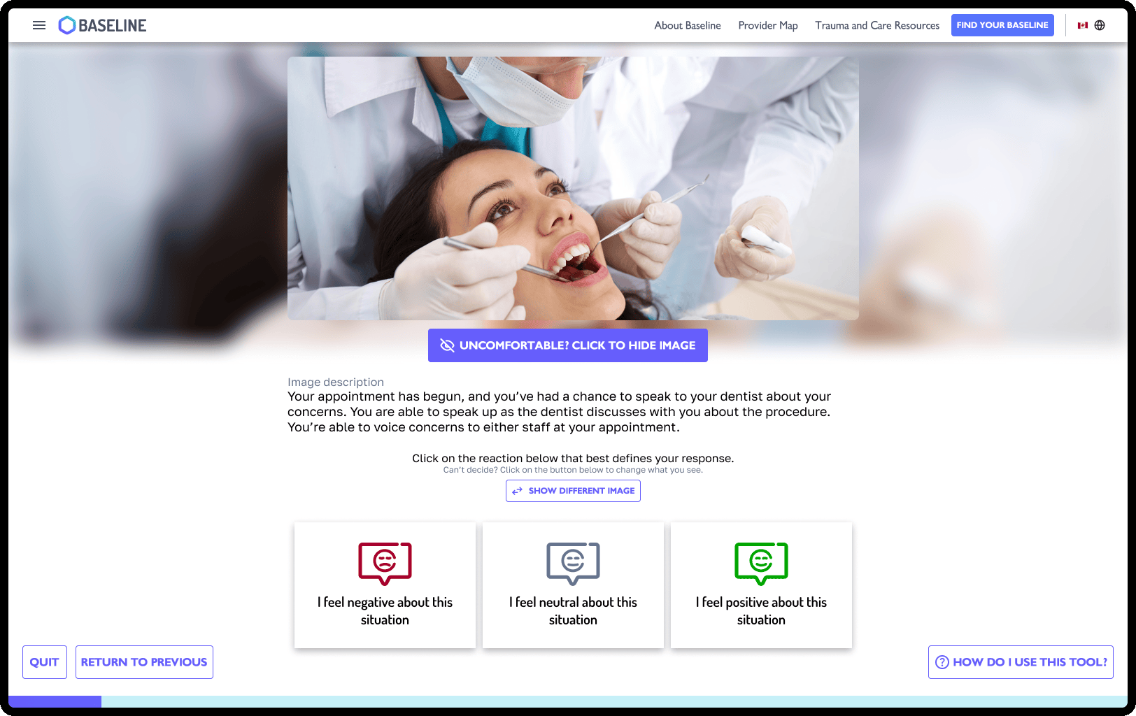 A image of the Baseline onboarding process.